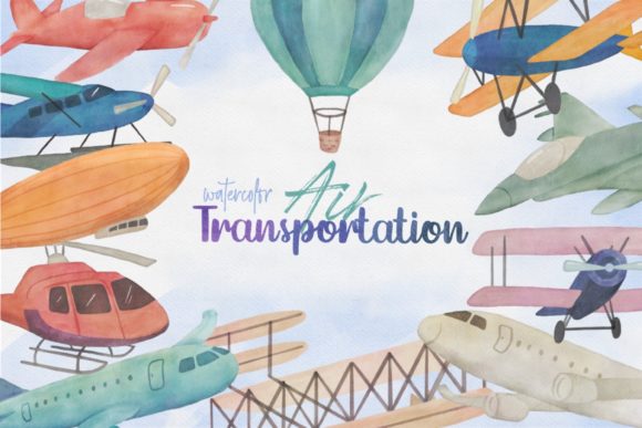 Air Transportation Airplane Clipart for Crafters & Etsy Sellers – Cute, Versatile Illustrations for Mugs, Stickers & More