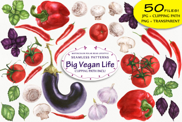 Big Vegan Collection: Illustrations That Elevate Plant-Based Content