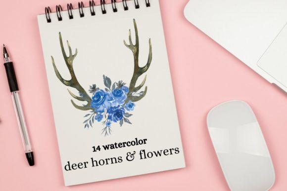 Boho Deer & Flowers Illustrations for Crafting Magic