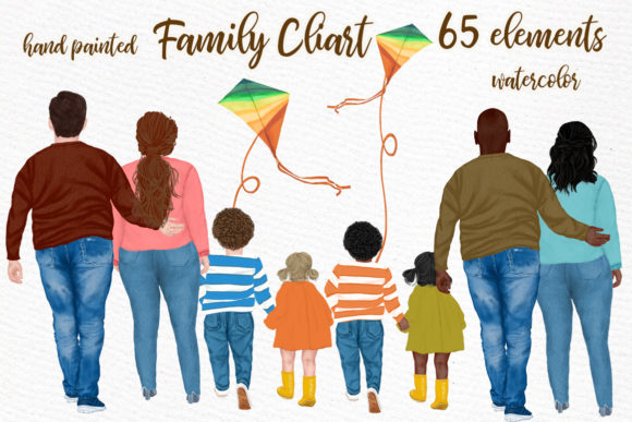Fall Plus Size Family Fall Landscape Illustrations for Real Crafting and Handmade Business Use