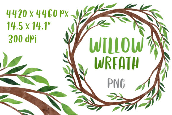 Forest Wedding Wreath Clipart Frame – A Versatile Illustration for Wedding & Seasonal Digital Products