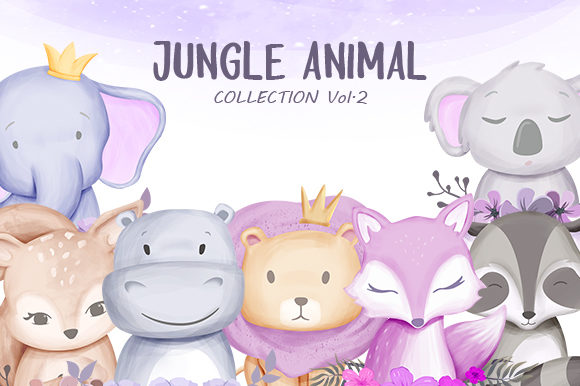 Jungle Animal Vol.2: Playful Illustrations for Crafters & Etsy Sellers