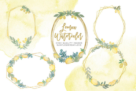 Lemon Frames Clipart Brings Summer Cheer to Craft Designs