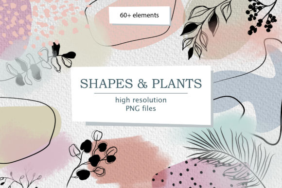 Modern Smooth Abstract Shapes Plants: Illustrations That Elevate Brand Visuals