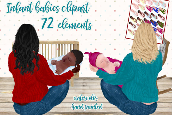 Newborn Clipart for Real Embroidery Projects