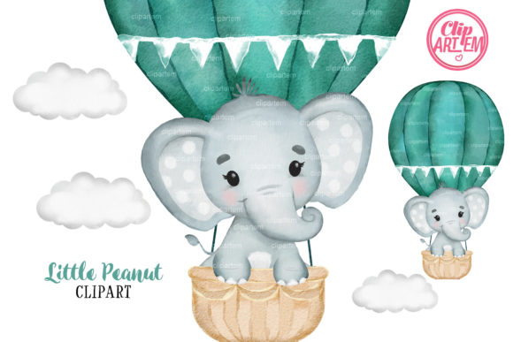 Turquoise Elephant Boy Hot Air Balloon: A Fresh Illustration for Lifestyle and Story-Driven Content