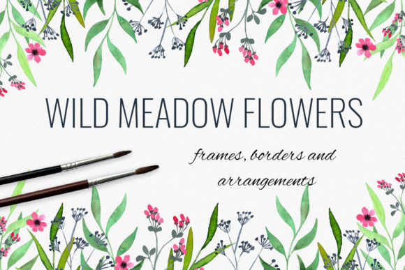 Wild Meadow Flowers Frames, Borders Bring Organic Charm to Branding and Visual Projects